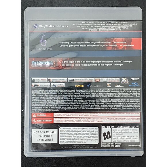 Capcom Essentials Resident Evil 6 & Dead Rising 2 (Sony PlayStation 3, 2013) PS3 - Picture 2 of 5